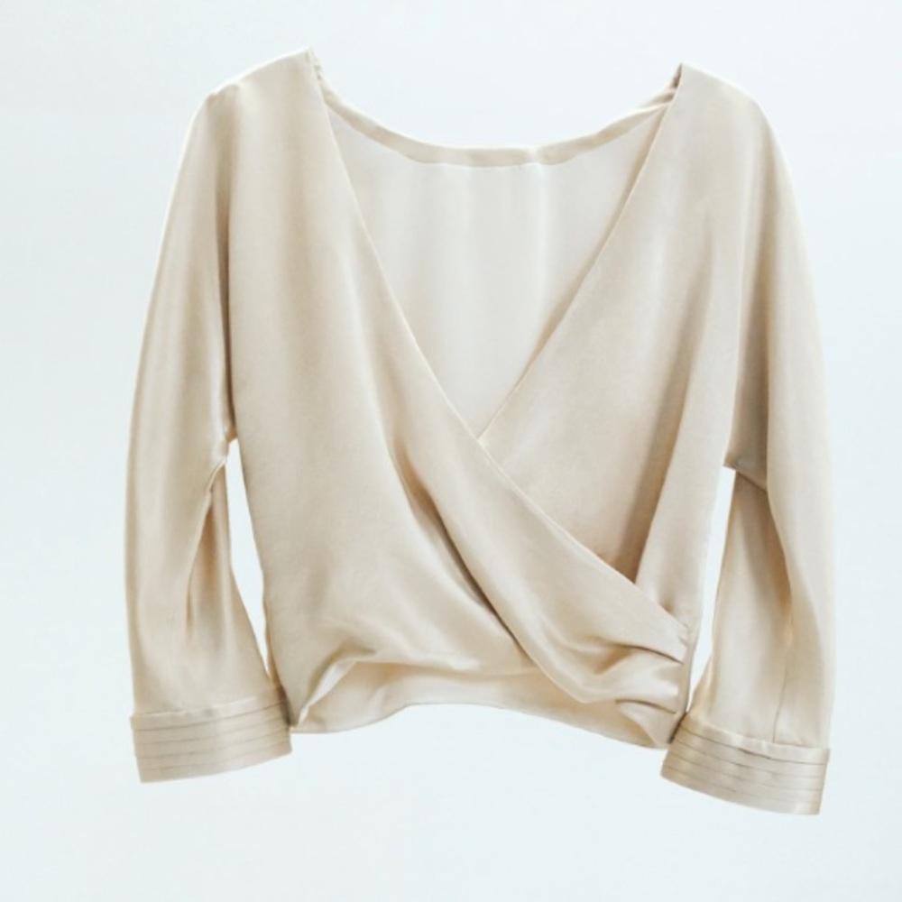 Zara limited edition satin effect blouse